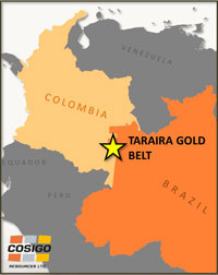 Taraira Gold Belt Location